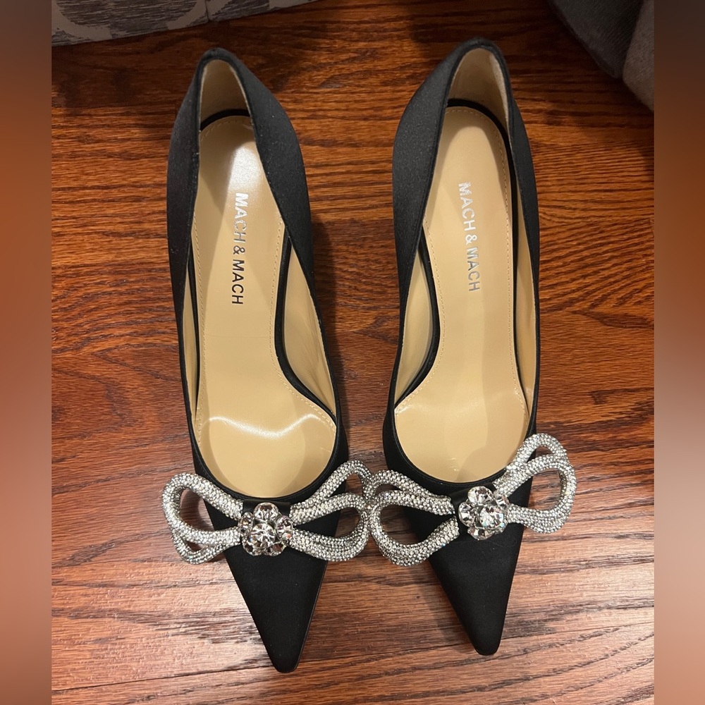 Mach & Mach Black and Silver Women's Shoes